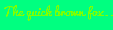Image with Font Color 80FF00 and Background Color 00FF80